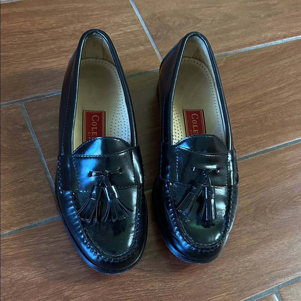 Cole Haan Men's Black Leather Tassel Loafers